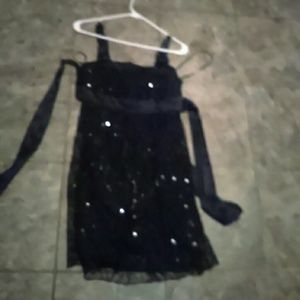 Black glittered dress